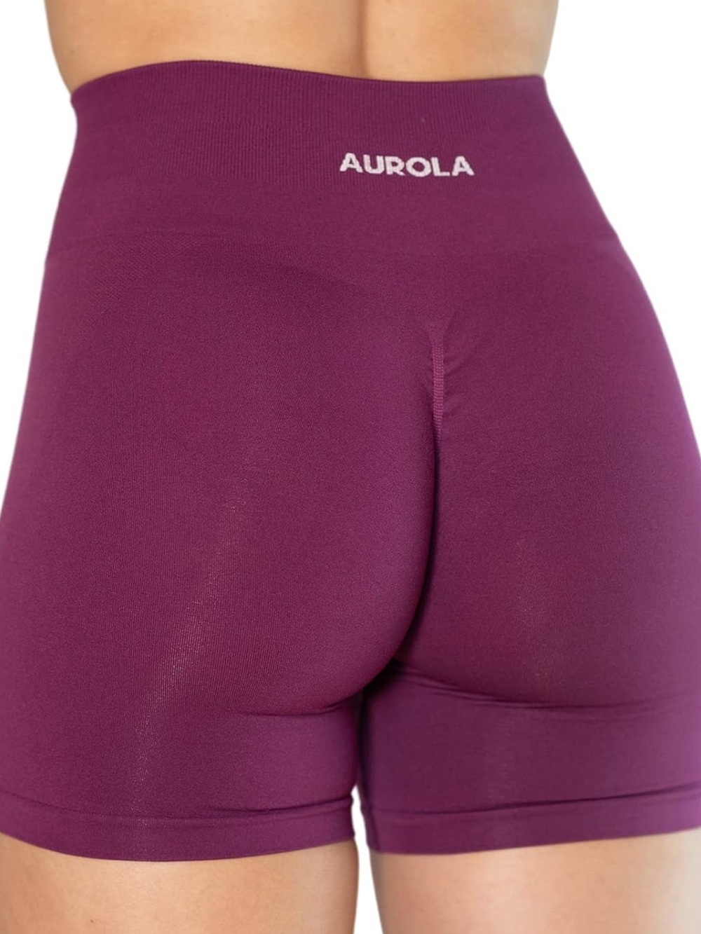 Aurola Women's High-Waist Plum Bike Shorts
